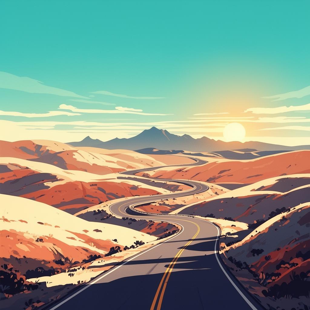 Sport & Travel illustrated scene
