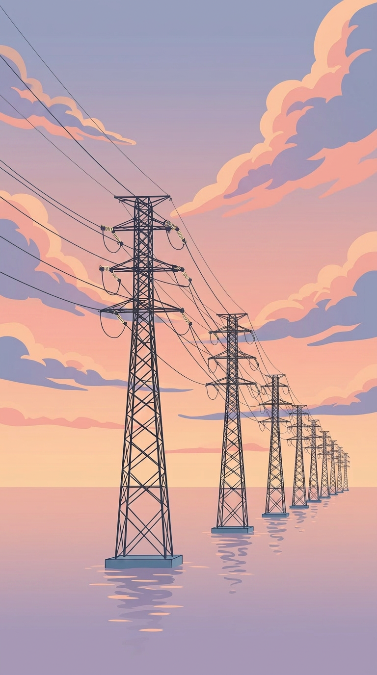 Energy & Sustainability illustrated scene