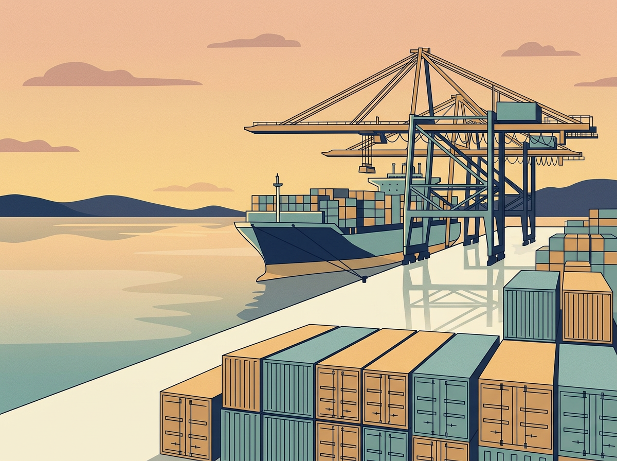 Transport & Industry illustrated scene